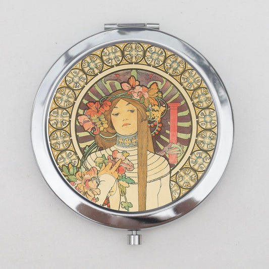 Alphonse Mucha Compact Mirror OR Pill Box