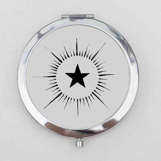 Radiating Star Compact Mirror OR Pill Box