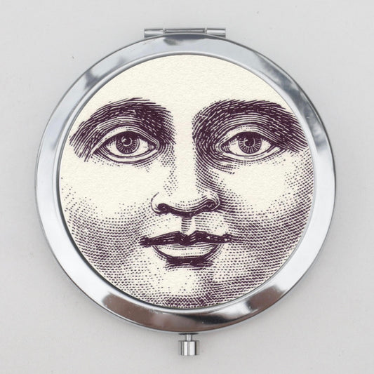 Moon Face Compact Mirror OR Pill Box