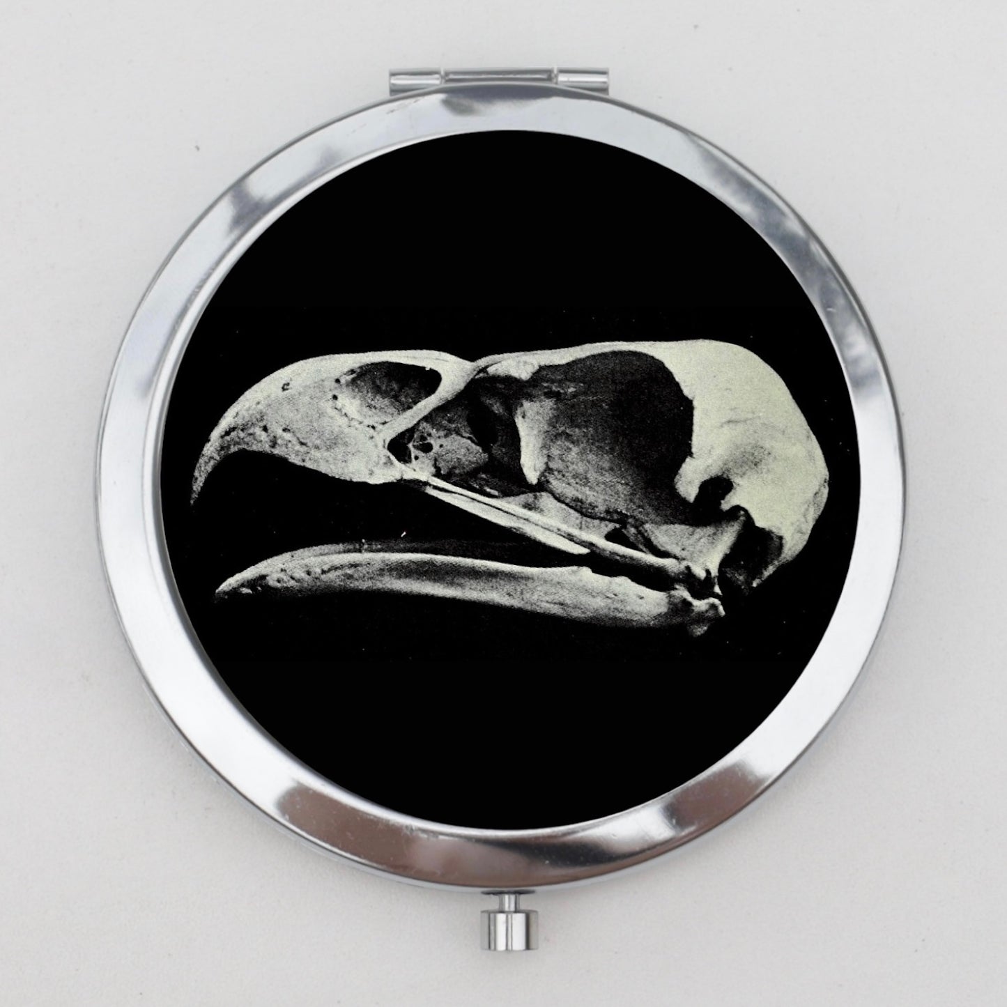 Bird Skull Compact Mirror OR Pill Box