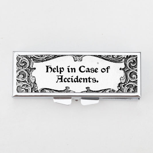 Help in Case of Accidents Rectangle Pill Box