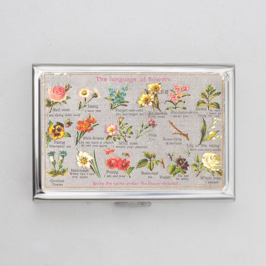 The Language of Flowers Card Holder OR Cigarette Case