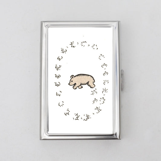 Bear Illustration Card Holder OR Cigarette Case