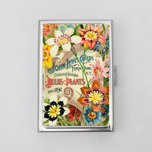 Flowers and Bulb Catalog Card Holder OR Cigarette Case