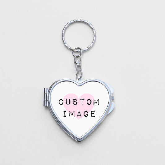 Custom Order Heart Shaped Mirror KeyChain