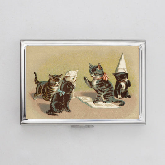 Dunce Cat Card Holder OR Cigarette Case