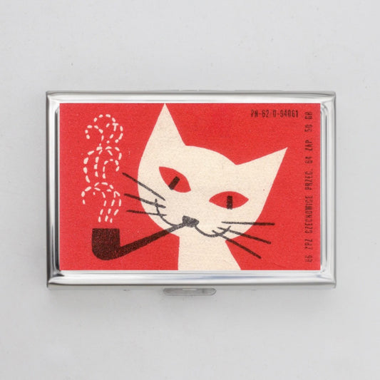 Cat Stamp Card Holder OR Cigarette Case