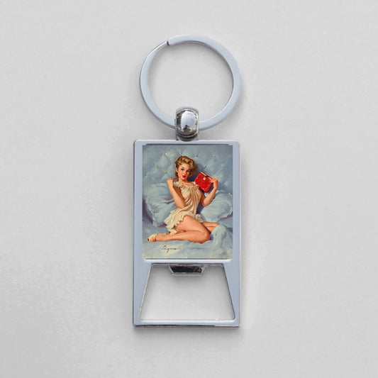 Pin Up Keychain Bottle Opener