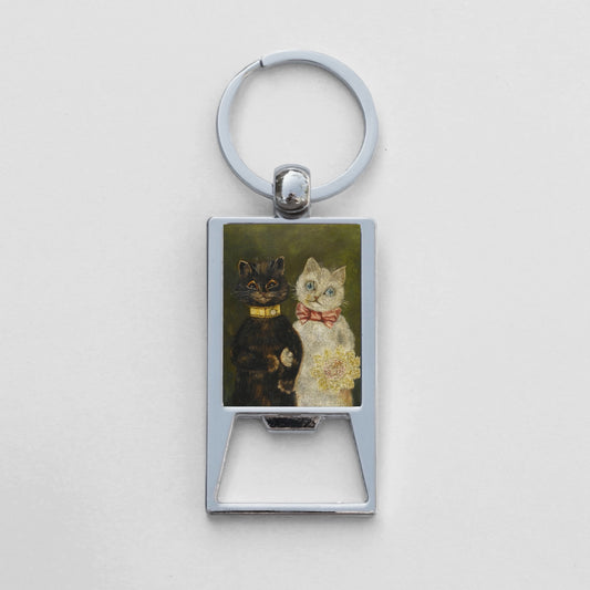 Cat Couple Keychain Bottle Opener