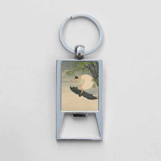 Fairy Riding Bat Keychain Bottle Opener