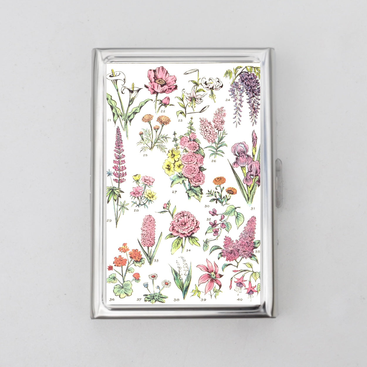 Flower Chart Card Holder OR Cigarette Case