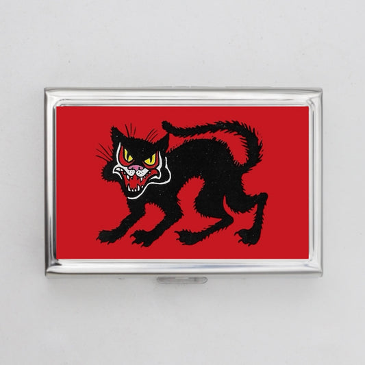 Black Cat Card Holder OR Cigarette Case