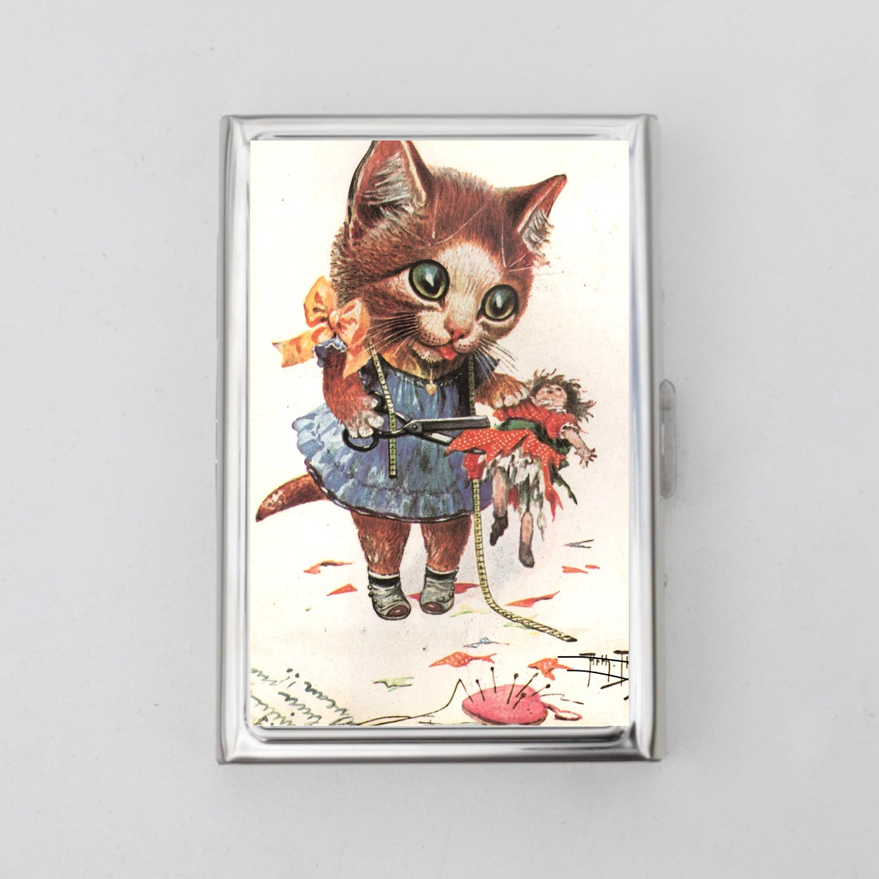 Cat and Voodoo Doll Card Holder OR Cigarette Case