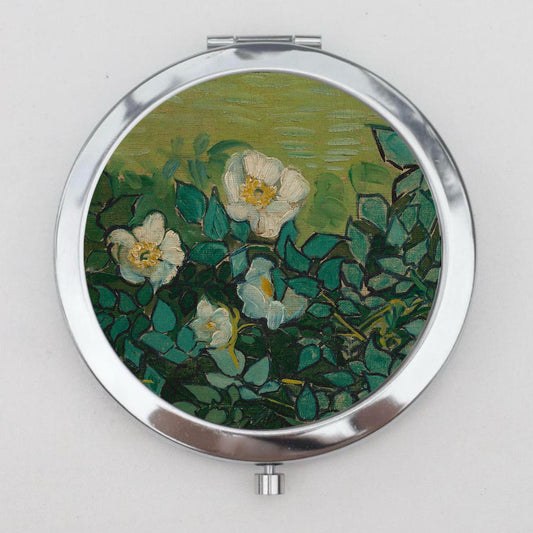 Flowers Compact Mirror OR Pill Box