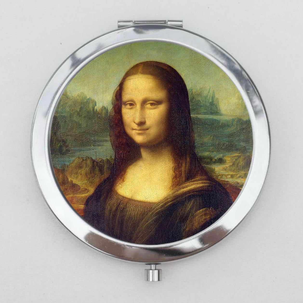 Mona Lisa Compact Mirror OR Pill Box