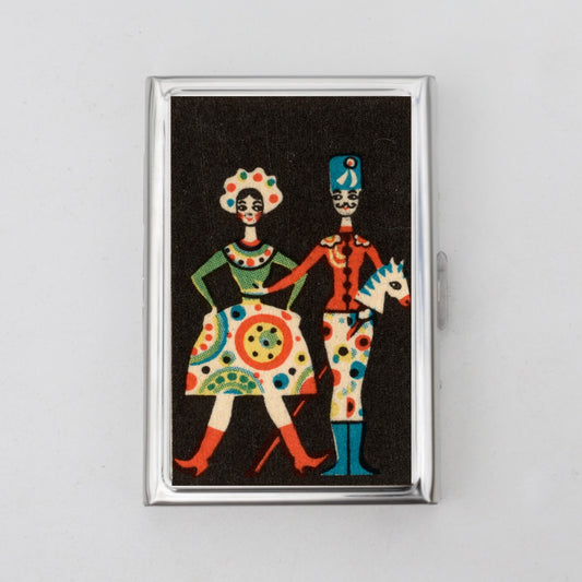 Russian Matchbox Artwork Card Holder OR Cigarette Case