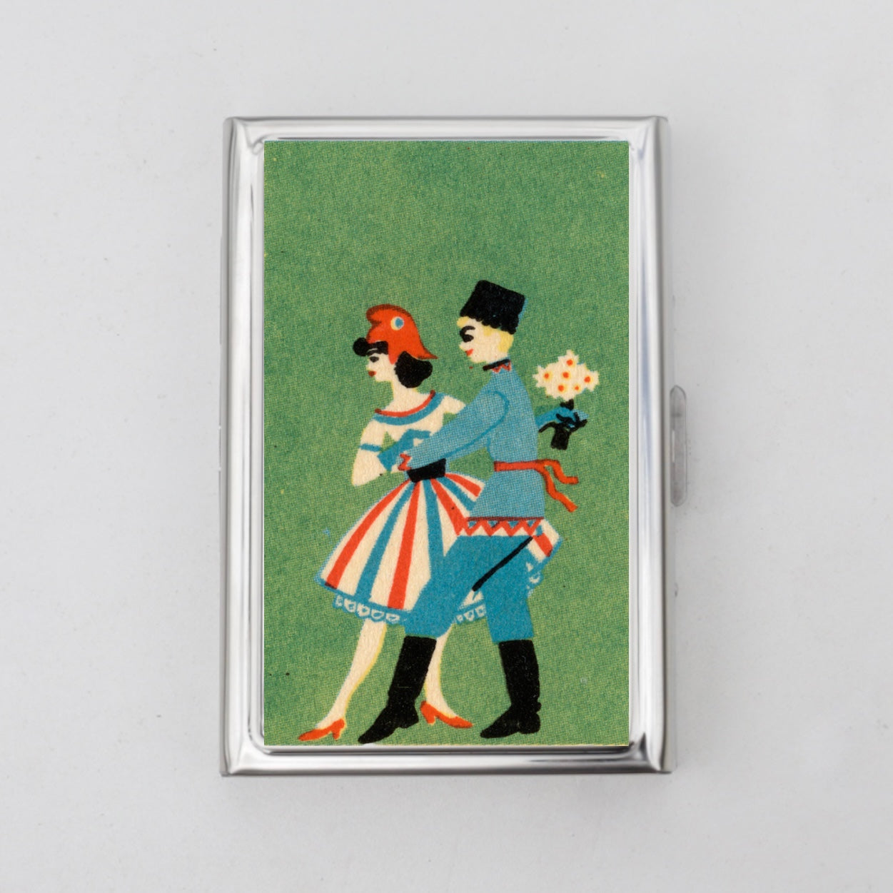 Russian Matchbox Artwork Card Holder OR Cigarette Case