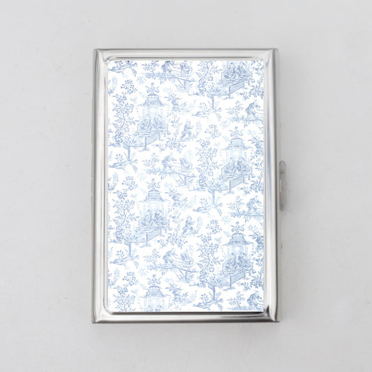 Blue Waverly Card Holder OR Cigarette Case