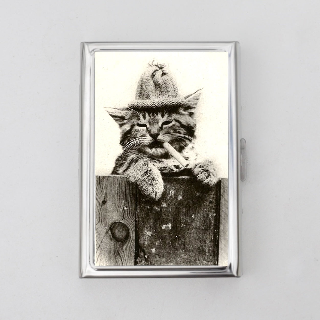 Smoking Cat Card Holder OR Cigarette Case