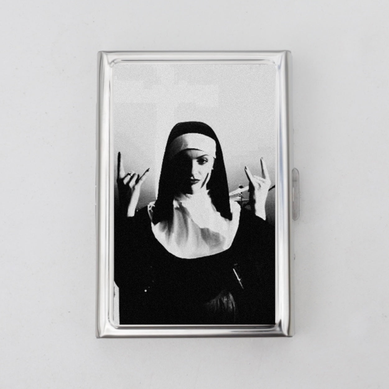 Rock On Nun Card Holder OR Cigarette Case