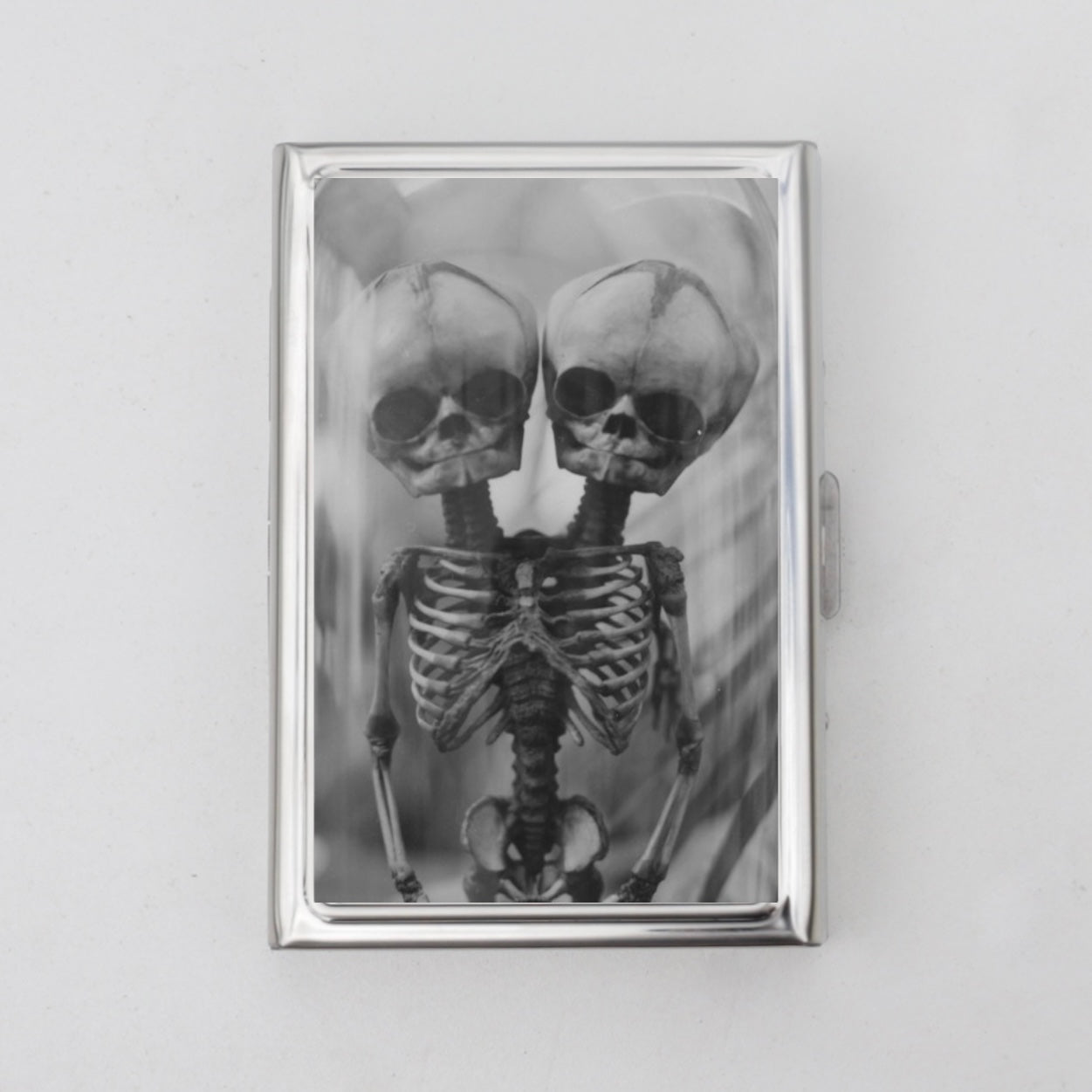 Conjoined Skeleton Card Holder OR Cigarette Case