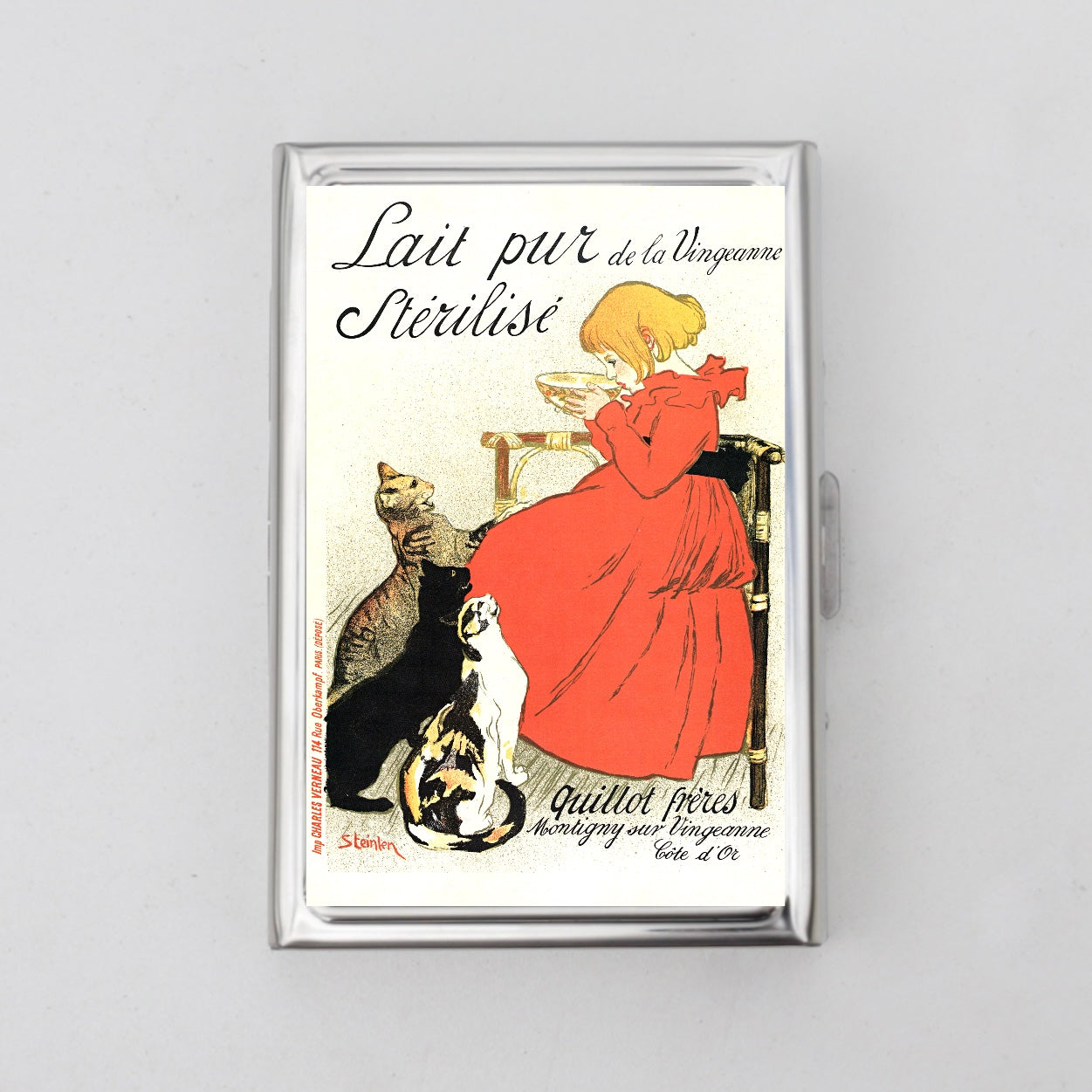 Vintage Advertisement Poster Card Holder OR Cigarette Case