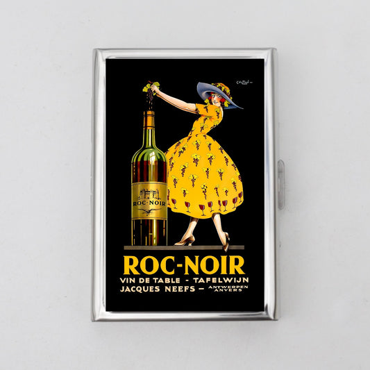 Vintage Alcohol Poster Card Holder OR Cigarette Case