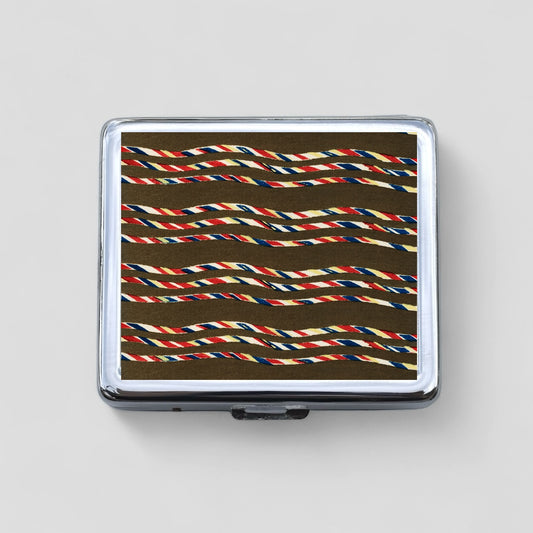 Brown Squiggles 8 Day Pill Box