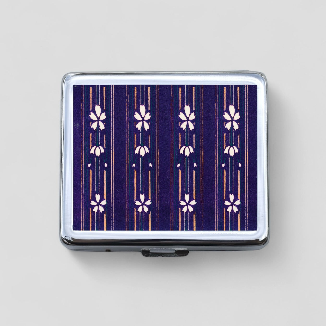 Purple Floral 8 Day Pill Box