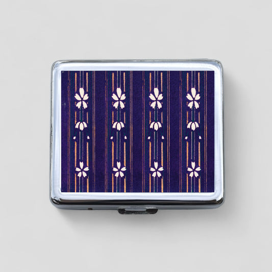 Purple Floral 8 Day Pill Box