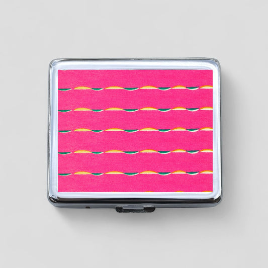 Pink Squiggles 8 Day Pill Box