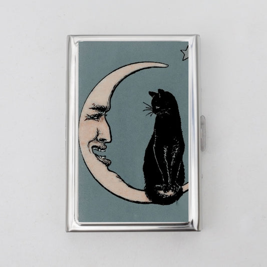 Cat Moon Card Holder OR Cigarette Case