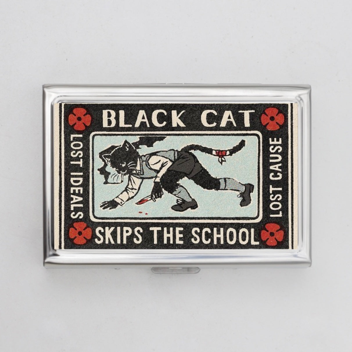 Black Cat Card Holder OR Cigarette Case