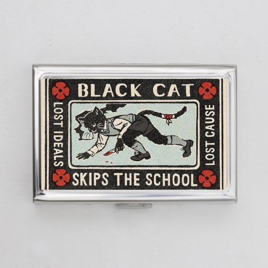 Black Cat Card Holder OR Cigarette Case