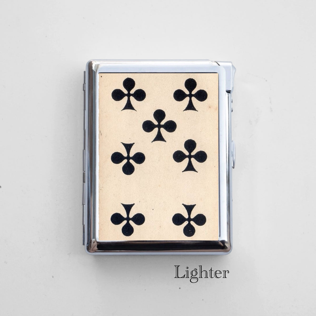 Clover Cigarette Case with Built-In Lighter