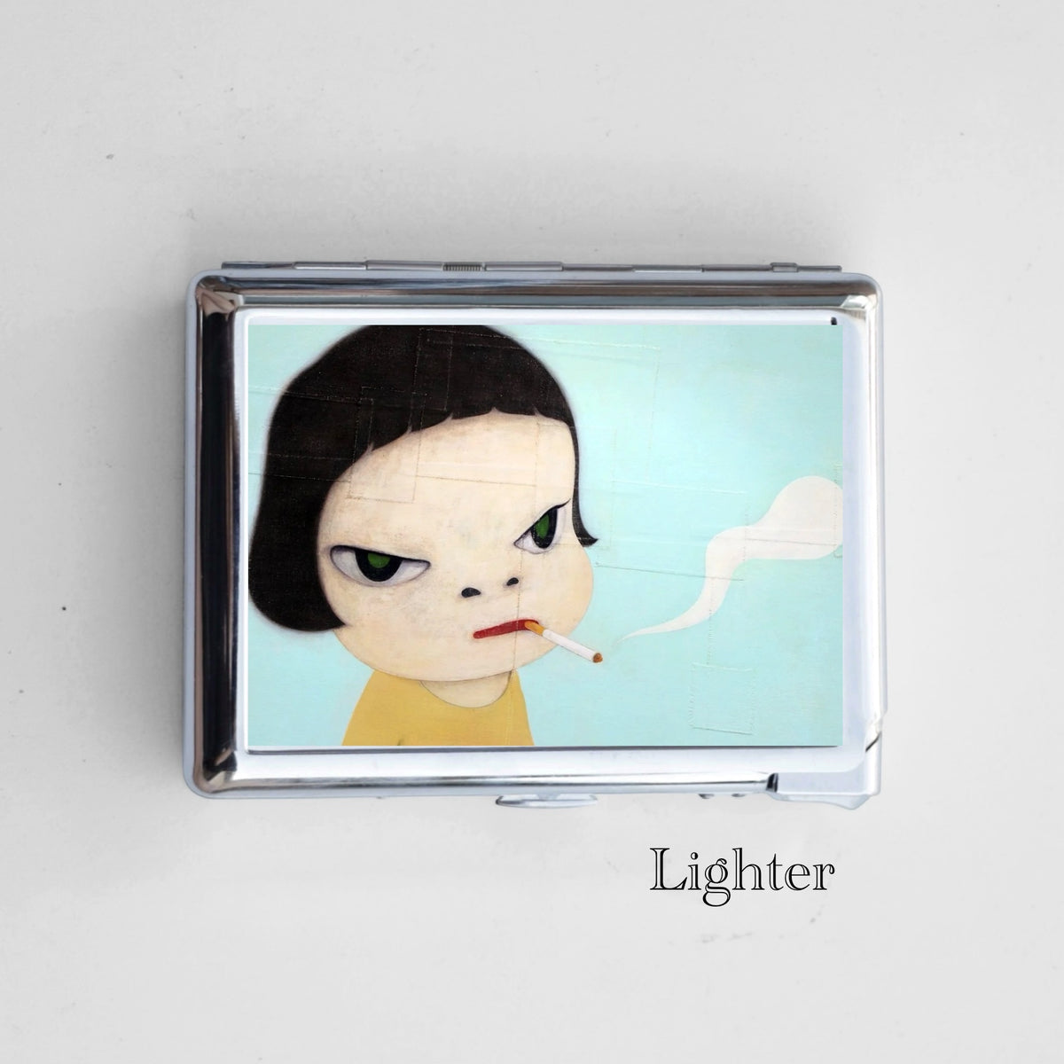 Nara Cigarette Case with Built-In Lighter