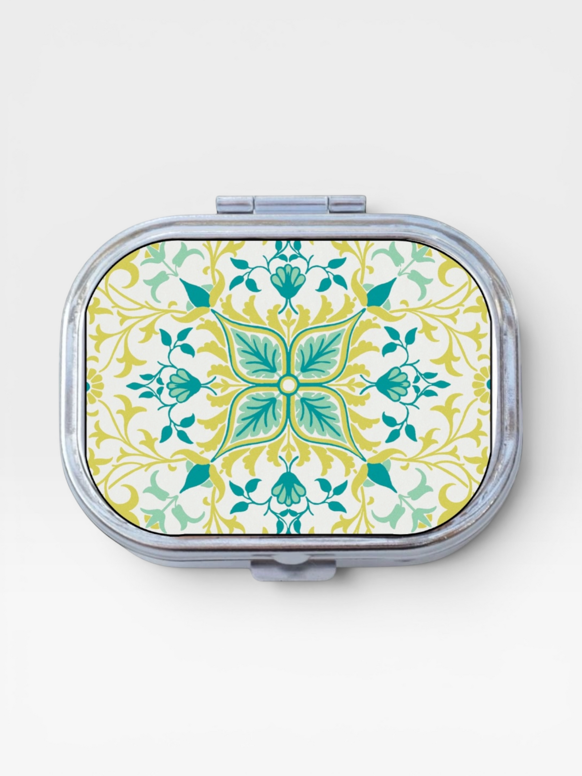 Floral Happy Rectangle Pill Box