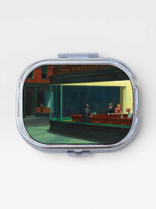 Night hawks Happy Rectangle Pill Box