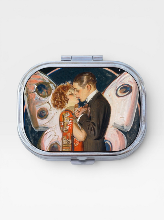 Newspaper Happy Rectangle Pill Box