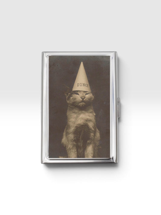 Dunce Cat Card Holder OR Cigarette Case